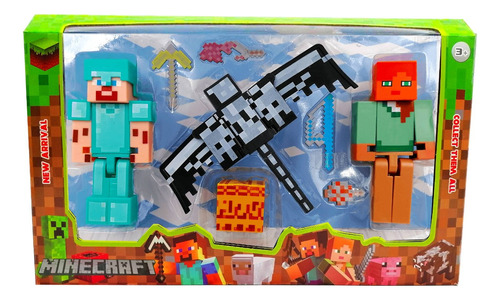 Muñecos Minecraft Dragon Devastador Fantasma Caja Juguetes