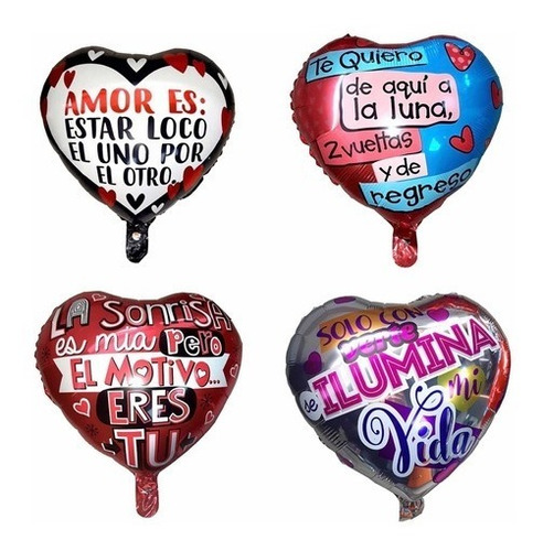 Globos Metalicos Frases De Amor 45cm