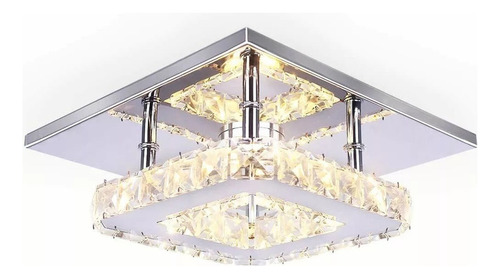 Candelabro De Techo Colgante Led Cristal Luz Cálida 12w