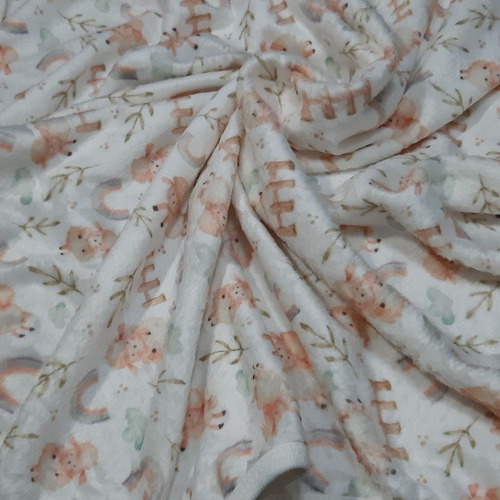 Imagen 2 de 4 de Manta Para Bebe De Plush Reversible 70 X 75 Cm Ovejitas