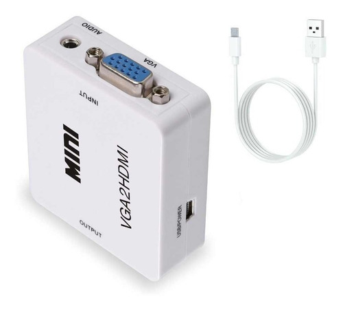 Conversor Convertidor Adaptador Vga A Hdmi Audio Cable Usb