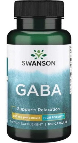 Gaba De Alta Potencia 500 Mg 100 Cápsulas Sistema Nervioso