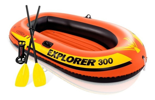 Bote Explorer 300 Intex Inflable Con Inflador Y Remos