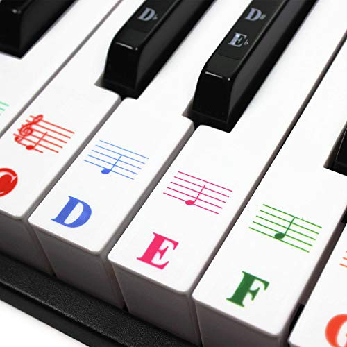 Pegatinas De Teclado De Piano De Color 88 61 54 49 37 D...