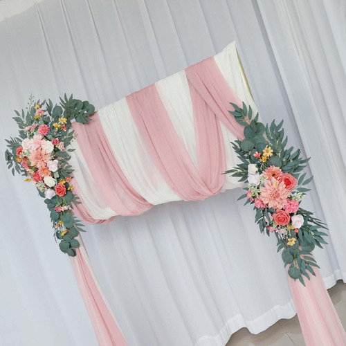 2 Uds Arco De Boda Flores Artificiales Floral Swag Props