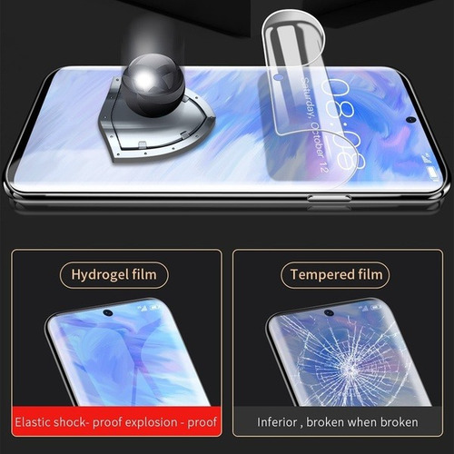 Imagen 6 de 9 de Film Curvo Tipo Neo Flex Gel Huella Samsung S10 Plus Note 10