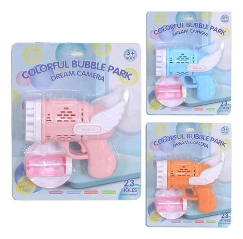 Pistola De Burbujas Automática Recargable Niños Azul