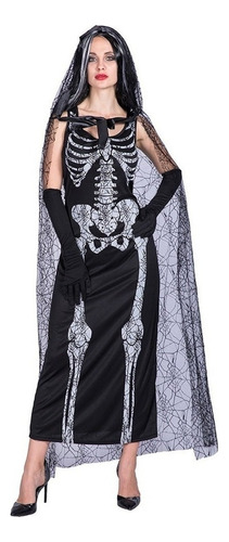 Disfraz De Halloween Lazhu Esqueleto Novia Para