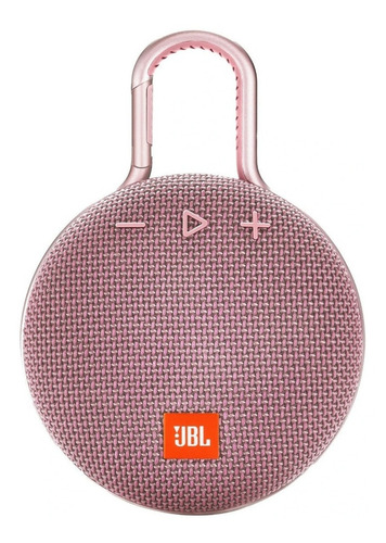 Parlante JBL Clip 3 portátil con bluetooth waterproof  dusty pink