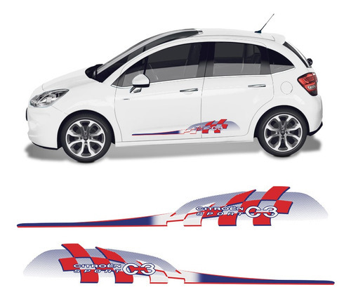 Faixa Lateral Citroen C3 Sport 2013/2020 Adesivo Portas Kit