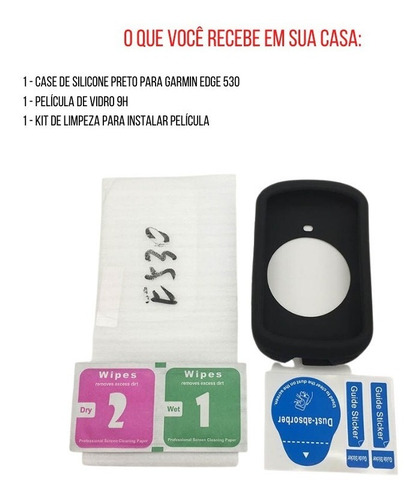 Imagem 2 de 2 de Kit De Proteção Case + Película Para Gps Garmin Edge 530