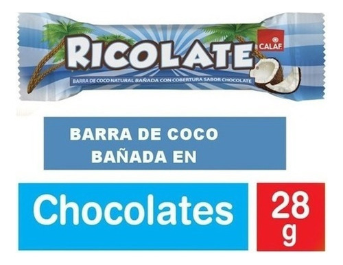 Chocolate Ricolate Con Coco De 18 Unidades