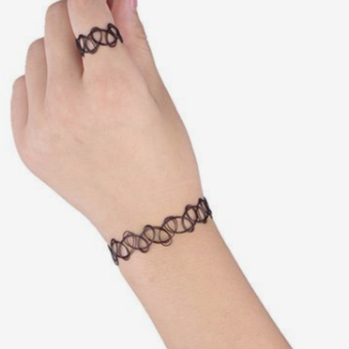 Pulsera Tatuaje Tattoo Choker Retro