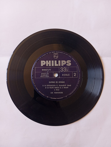 Vinilo Single De Los Fronterizos Zambas De Zambas ( F14 (Usado)