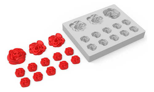 Forma De Silicone Rosas | Mini Rosas 13 Cav.