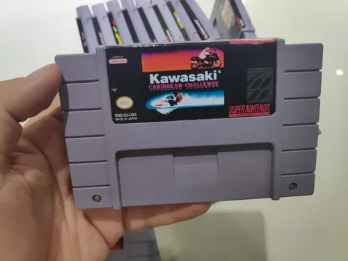 KAWASAKI SUPER NINTENDO CORRIDA DE MOTO JOGO SNES