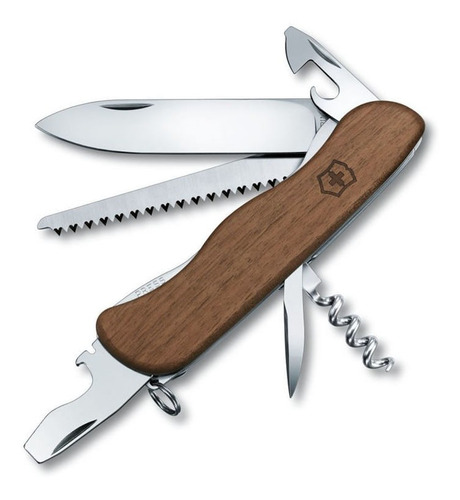 Canivete Victorinox Forester Wood Nogueira 10 Funções Cor Marrom