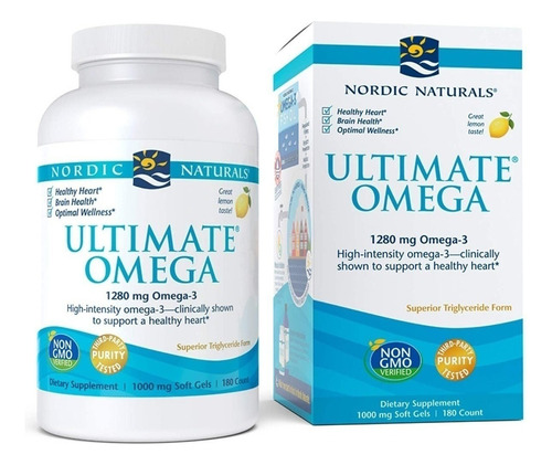 Ultimate Omega Nordic Naturals ,sabor A Limom 180 Caps ,