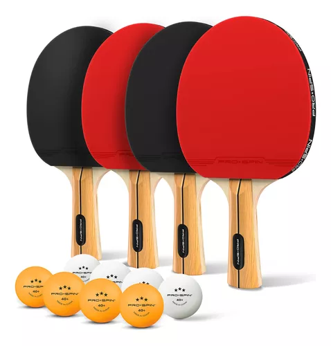 PRO-SPIN - Pelotas de ping pong, pelotas de tenis de mesa de 3 estrellas,  más de 40 bolas de entrenamiento ABS de alto rendimiento, naranja o blanco