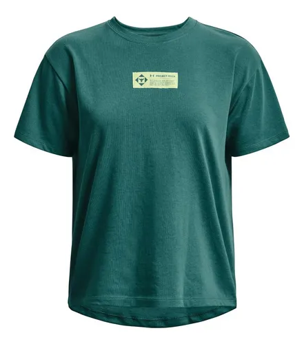 Camiseta Ua Pjt Rock Globe Ss Verde Mujer 1376917-722-5vr