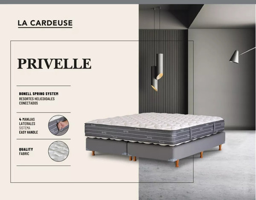 Imagen 6 de 8 de Sommier 1 Plaza La Cardeuse Privelle 80x190 Resortes
