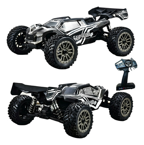 Carro Leopard 6s Automodelo 4wd 110km/h Elétrico Rc 1/8 Cor Preto/branco