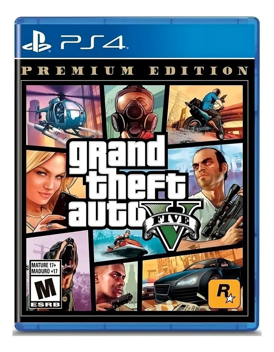 Grand Theft Auto V Premium Edición Física PS4 Rockstar Games