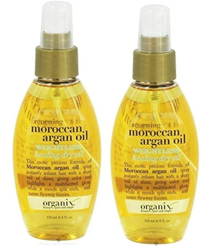 Aceite De Argan Marroqui Ogx Aceite Seco Sin Peso 4 Onzas 