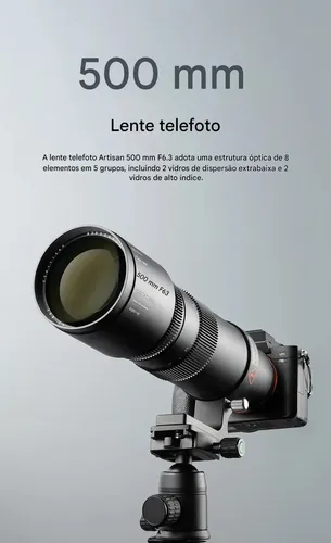 Lente 500mm F6.3 Teleobjetora Full Frame Ttartisan P/fuji Fx
