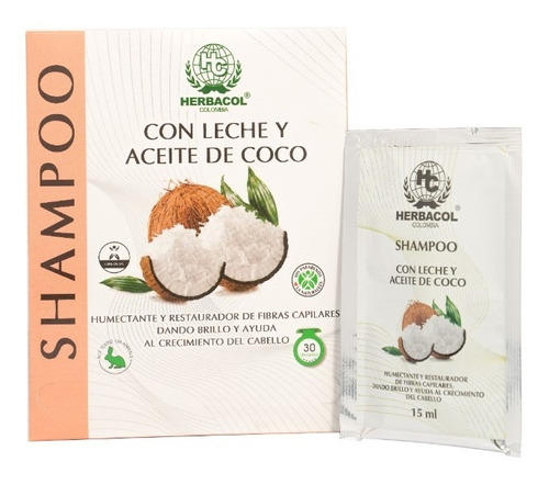 Shampoo Herbacol Leche De Coco - mL a $63