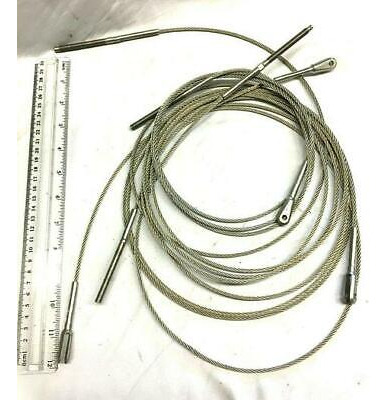 Stainless Steel Cable Lot Of 4 With Fork End 107 1/8 M Aac