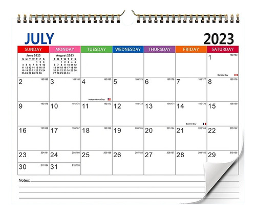 Calendario De Pared 2023-2024, Julio 2023 - Diciembre 2024