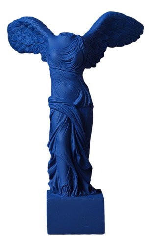 Feng Shui Alada De Samotracia Estatua De El 10x15cm Azul