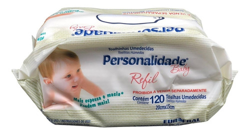 Lenços Umedecidos Estojo Toalha Personalidade Baby C/ 120 Un