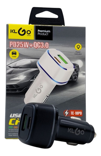 Cargador Rápido De Celular Para  Auto Doble Salida  Usb 3.2