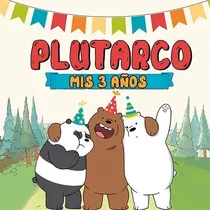 Comprar Osos Escandalosos Bare Bears Lona Decoración Cumpleaños Lona