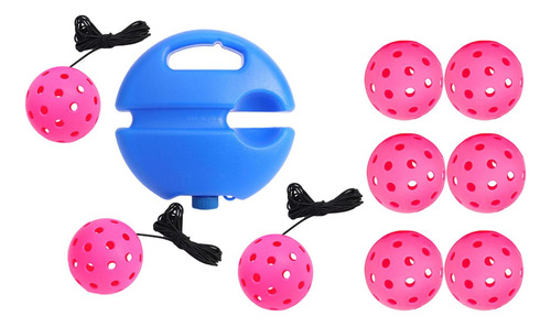 Pickleball Trainer Pickleball Herramienta De Bola Roja Rosa