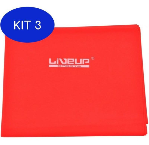 Kit 3 Faixa Elástica Com Tensão Leve Liveup Ls3204l