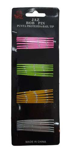 Horquilla Bob Pin Chata Para Cabello Pack X 12 Blisters.