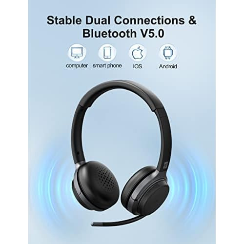 Auriculares Inalámbricos Laptop, Auriculares Micróf...