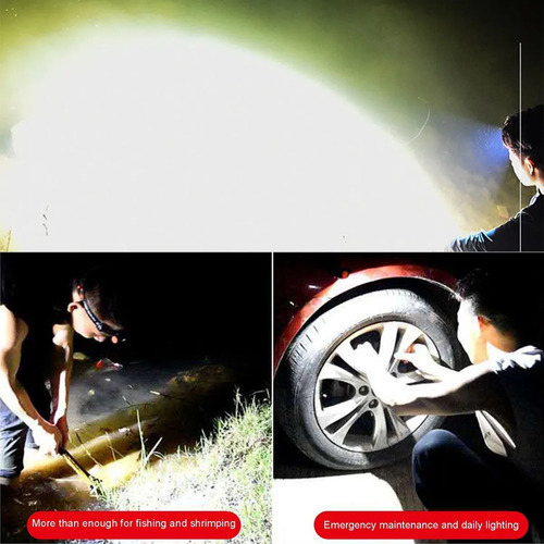 Linterna Frontal Led Recargable Diadema Luz Potente