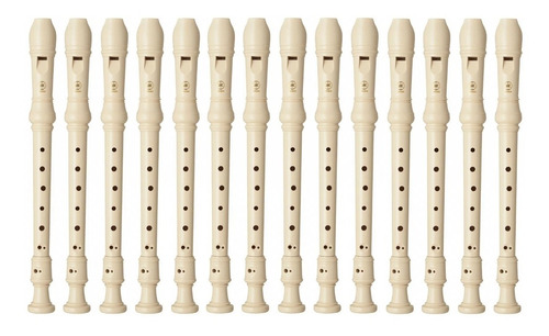 Kit 40 Flautas Yamaha Doce Soprano Barroca Yrs 24 B Flauta