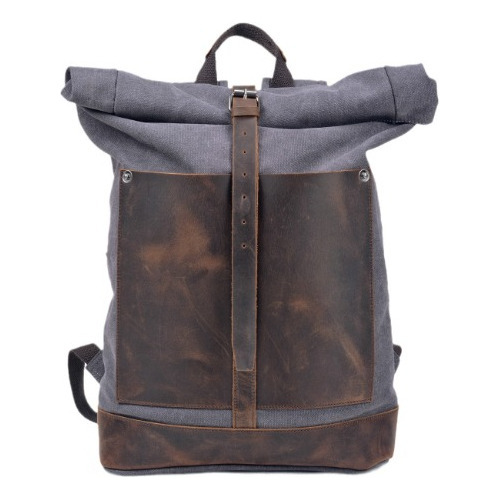 Bolso De Lona Lavada Retro Europeo Y Americano Para Hombre,