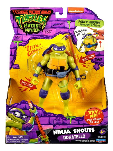 Tortugas Ninja Donatello Figura Articulada De 14cm Sonido