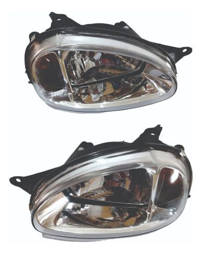 Jgo O Par De Faros Chevy C1 Lisos 1994 Al 2003 De Cristal