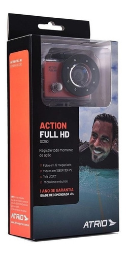 Câmera De Ação Action Full Hd 1080p 12mp Dc190 - Atrio