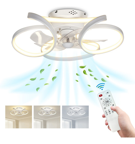 Ventilador De Techo Con Luz Led Y Control Con Luz Ajustable
