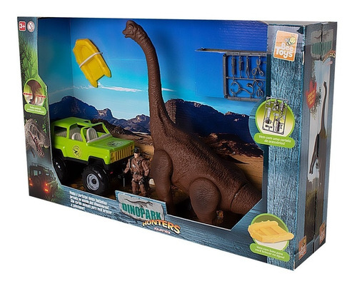 Dinosaurio Brontosaurio Jeep Cazador Accesorios Dino Park