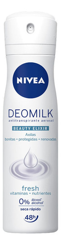 Antitranspirante em aerossol Nivea Deomilk Beauty Elixir 150 ml