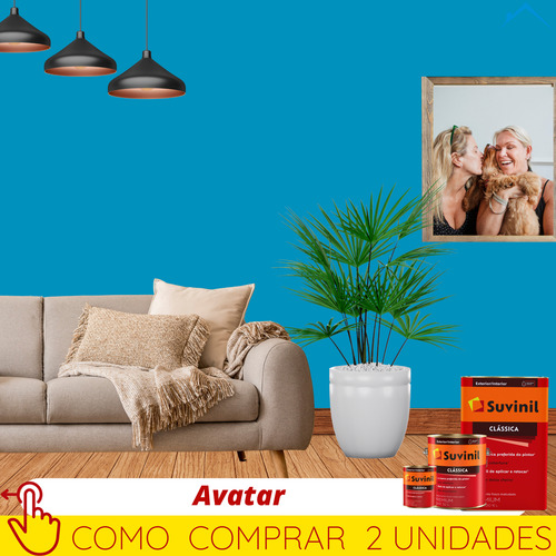 Tinta Parede Tons Intenso Do Azul Suvinil Classica +16 L